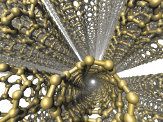 Carbon Nanotubes - End View stock photo