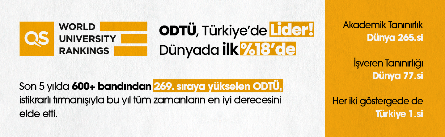 ODTÜ, QS 2026 Dünya Üniversiteleri Sıralaması’nda 269’uncu oldu